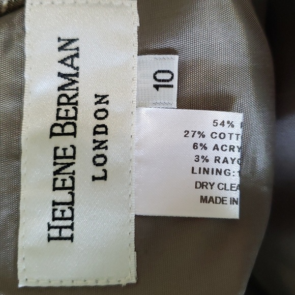 Helene Berman London Sheath Dress 10 Taupe V-Back Wedding Guest Cocktail Event - Picture 11 of 14